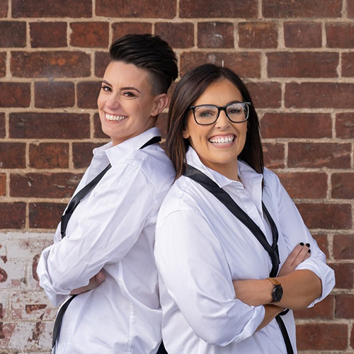 Andrea Pearce and Hayley Foots
